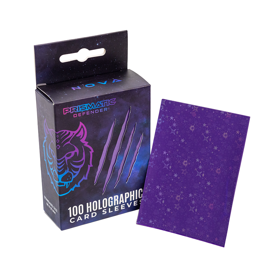 Prismatic Defender® - Holographic Card Sleeves - 3 Foil Designs - Black / Oracle