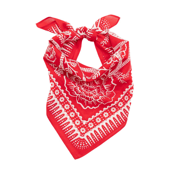 Cotton Ramble Bandana - Red Hot