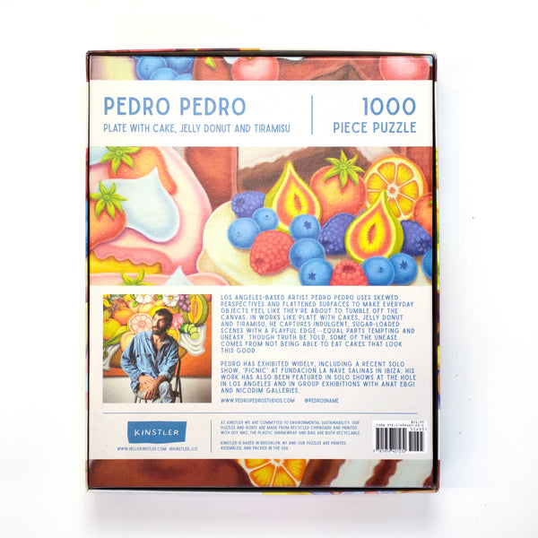 Kinstler Puzzles - Plate with Cake, Jelly Donut, and Tiramisu - 1000 Piece Puzzle