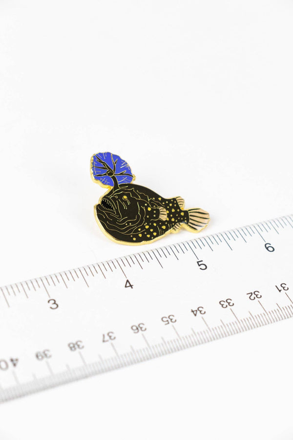 Atlantic Footballfish Enamel Pin (Himantolophus groenlandicus)