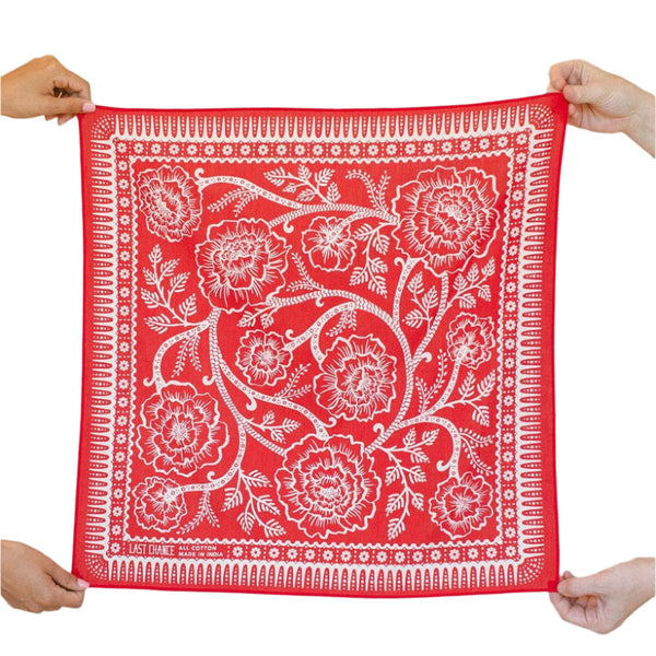 Cotton Ramble Bandana - Red Hot