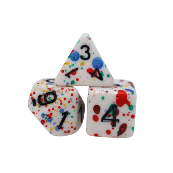 Paint Splatter RPG Dice Set