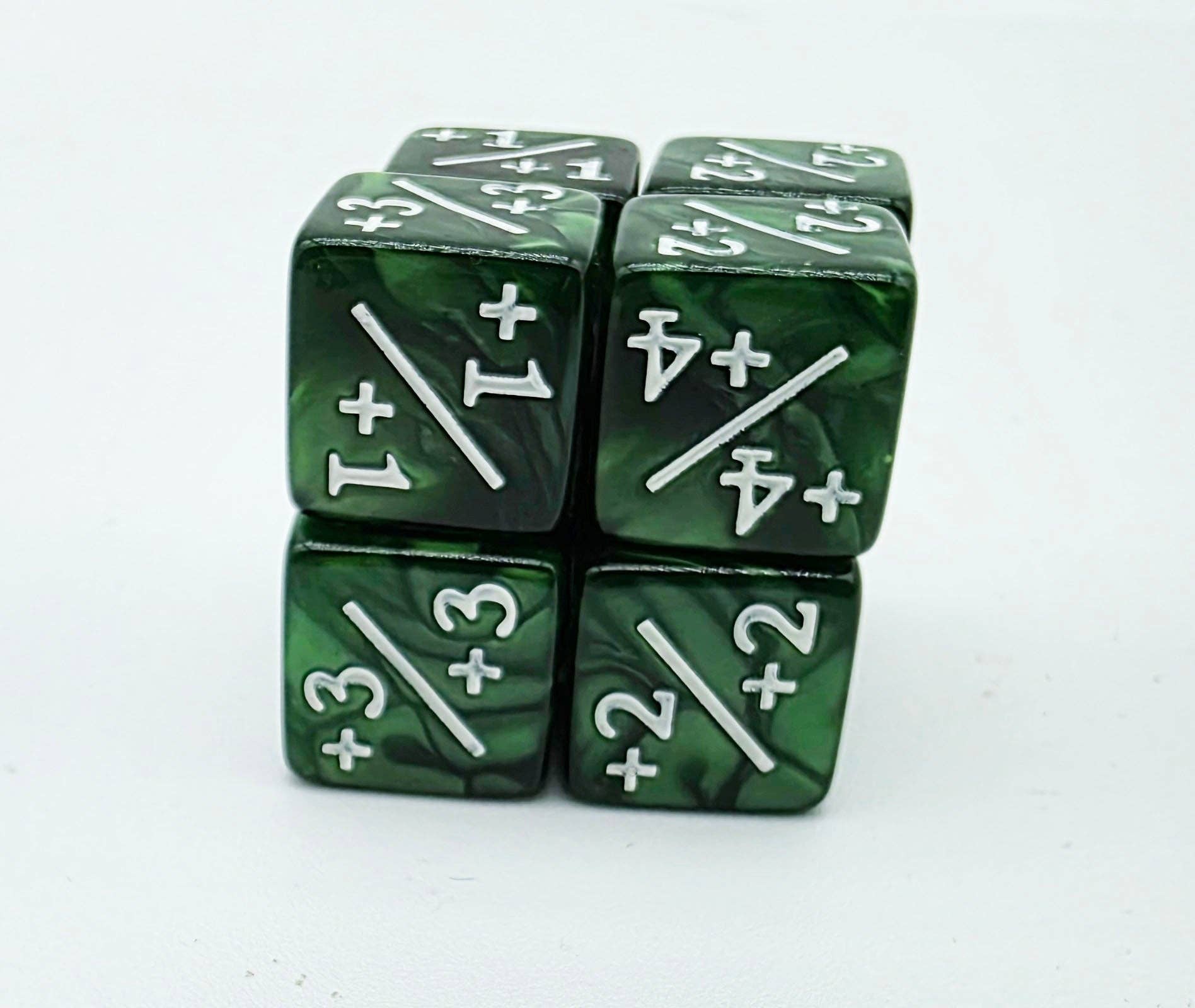 +1/+1 Pearl Green Counters for Magic - Set of 8