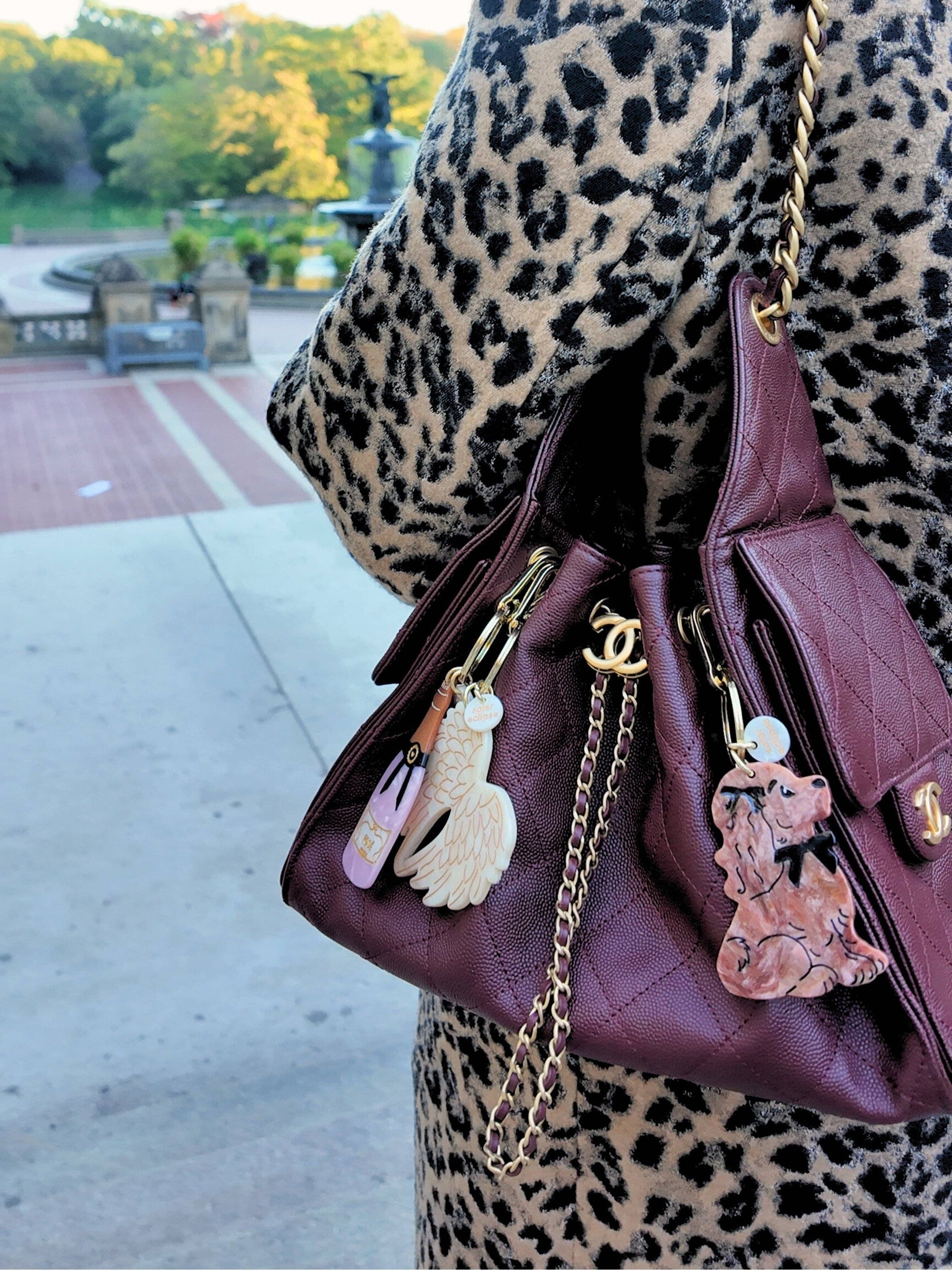 Solar Eclipse - Bag Charm + Keychain - Coquette Puppy