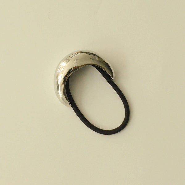 nar'sha Narrow Crescent Metal Cuff Hair Tie Silver
