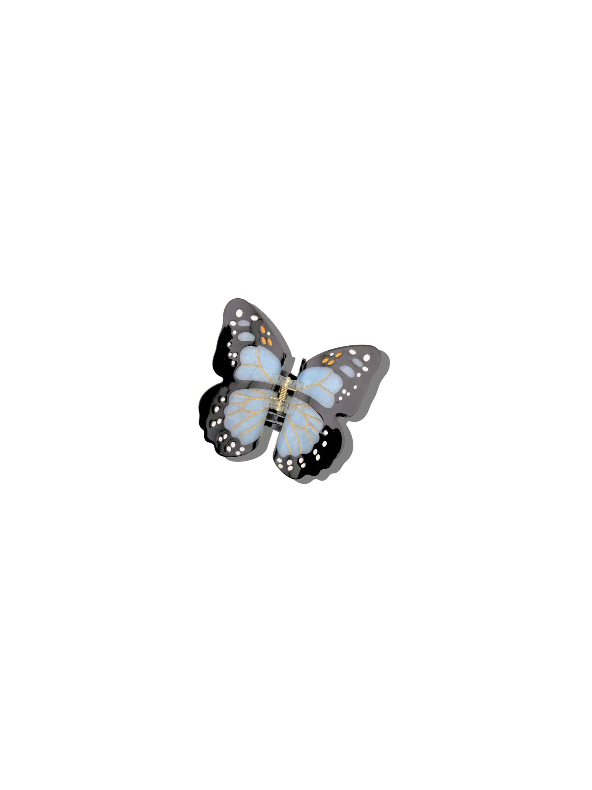 Solar Eclipse - Mini Monarch Butterfly Claw Hair Clip: Baby Blue - Limited Edition