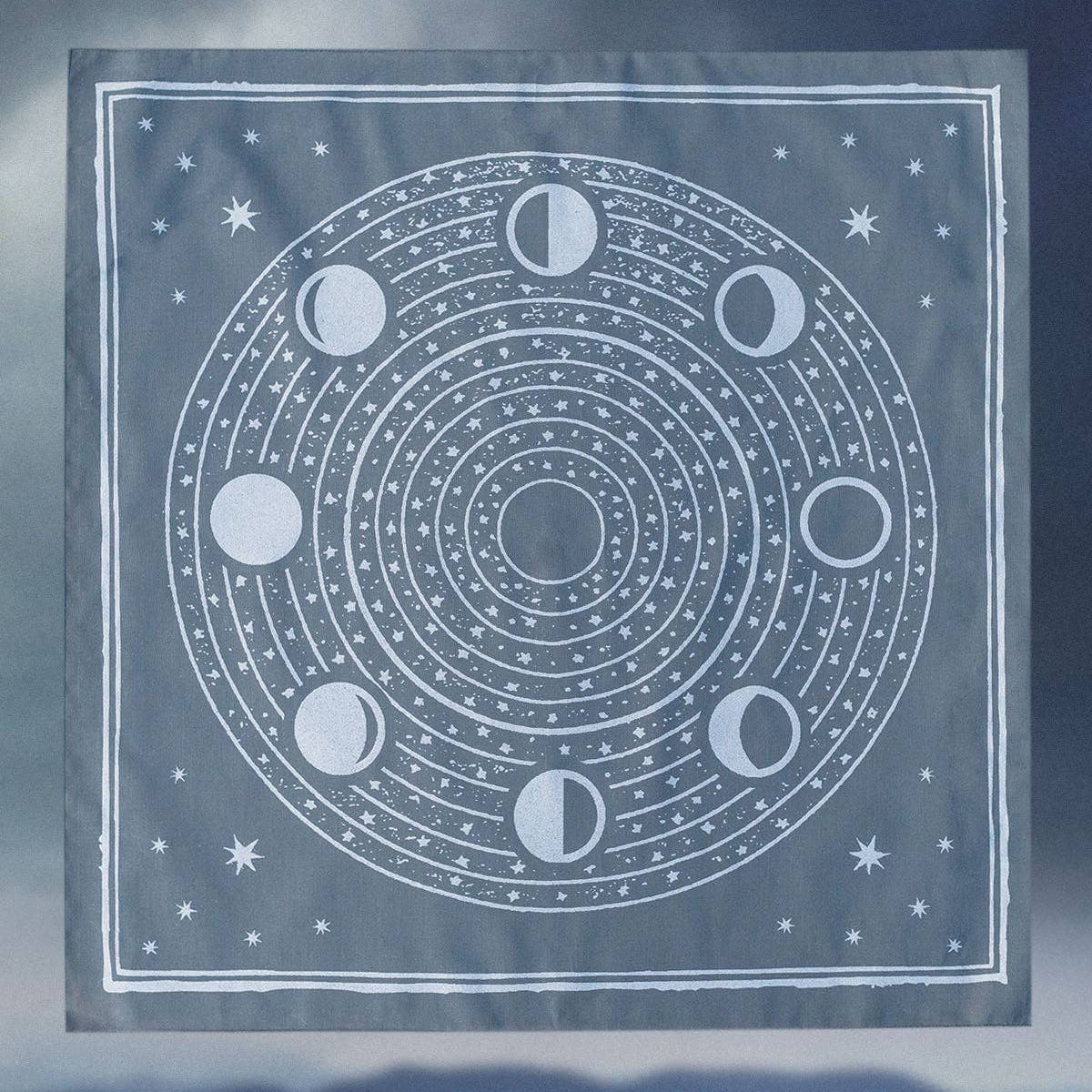 The Somnia Tarot Spread Cloth - "The Moon" - Lunar Grey