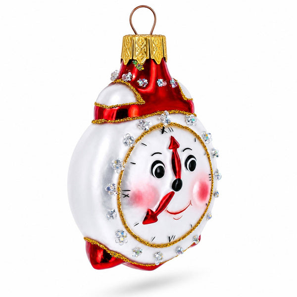 Smiling Face Alarm Clock - Glass Ornament
