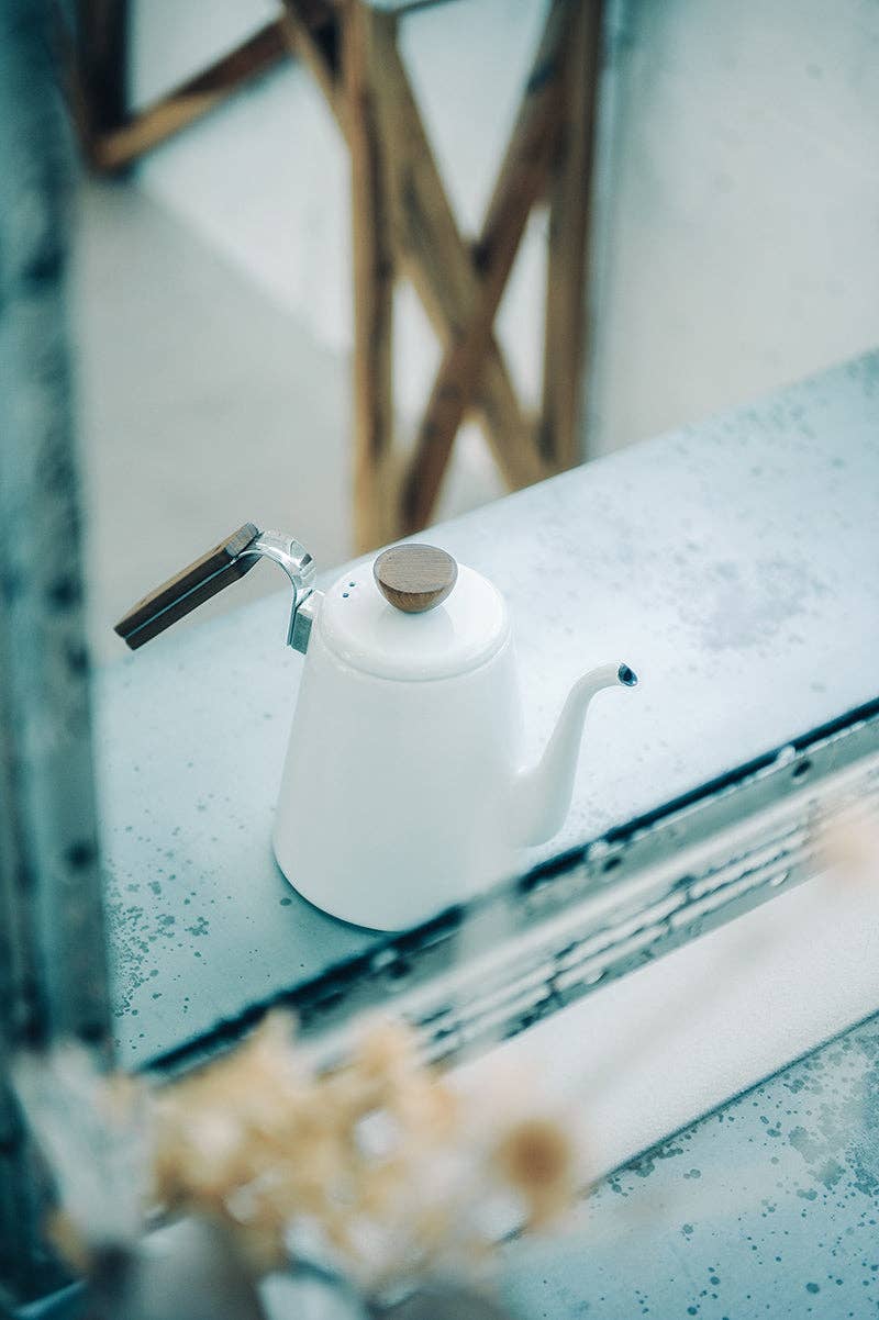 HARIO - V60 Wood Drip Kettle - 1200mL - Silver