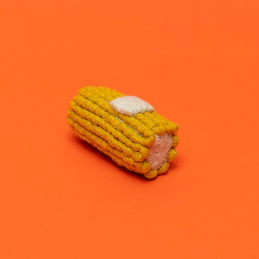 Ware of the Dog - Felted Wool Dog Toy - Corn