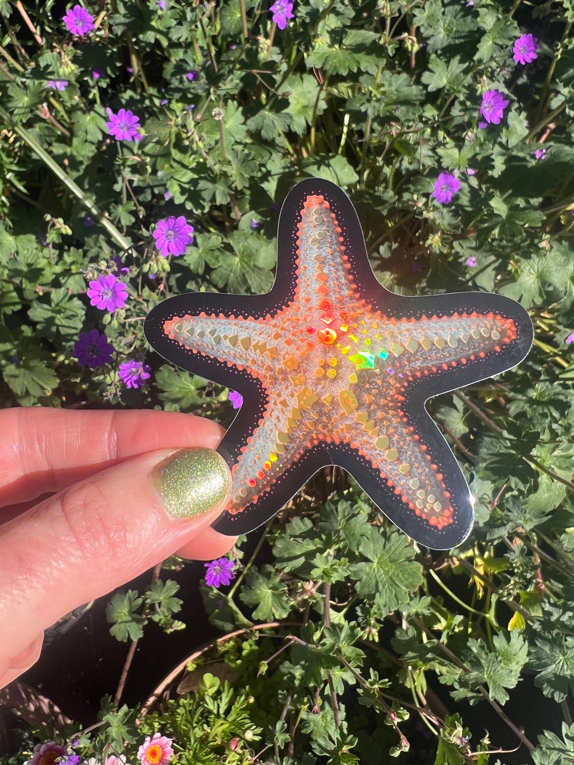 Starfish - Glitter Sticker