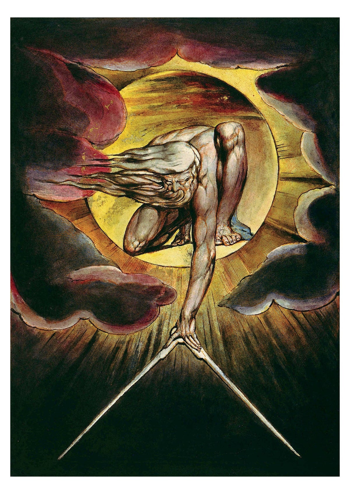 William Blake - The Ancient of Days - Postcard