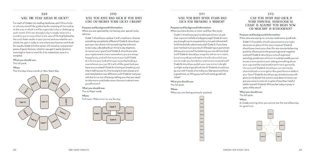 1001 Tarot Spreads: Complete Tarot Spreads for Every Purpose by Cassandra Eason