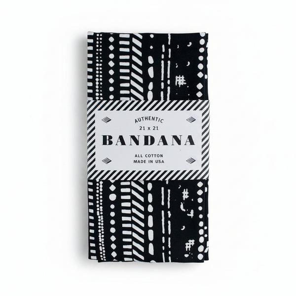 Dot Dash Bandana - Black