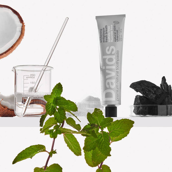 Davids - Premium Natural Toothpaste - Charcoal + Peppermint
