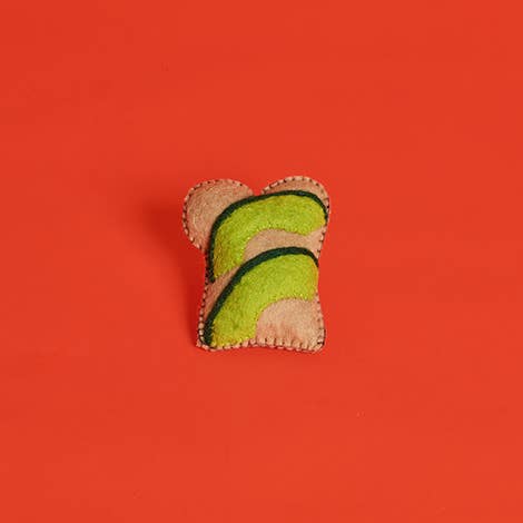 Ware of the Dog - Felted Wool Cat Toy - Avocado Toast