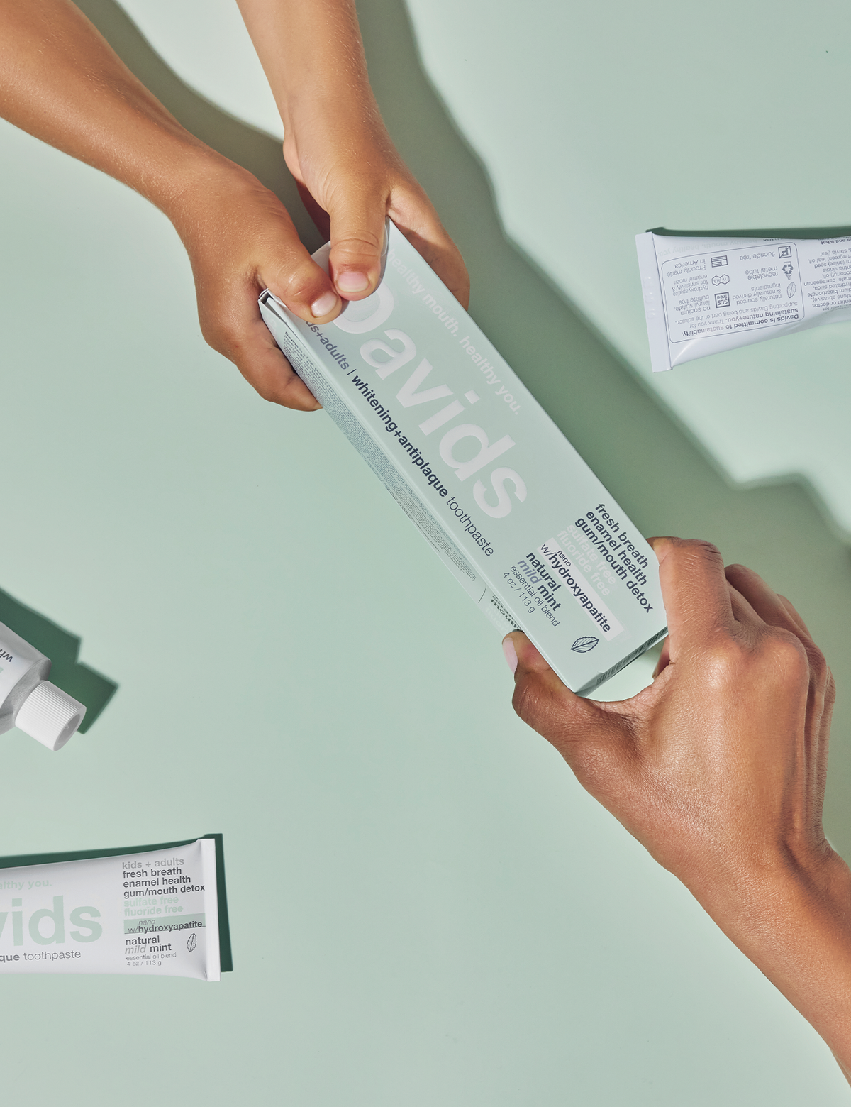 Davids - Kids + Adults Nano Hydroxyapatite Toothpaste - Mild Mint