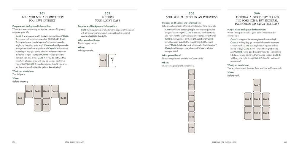 1001 Tarot Spreads: Complete Tarot Spreads for Every Purpose by Cassandra Eason