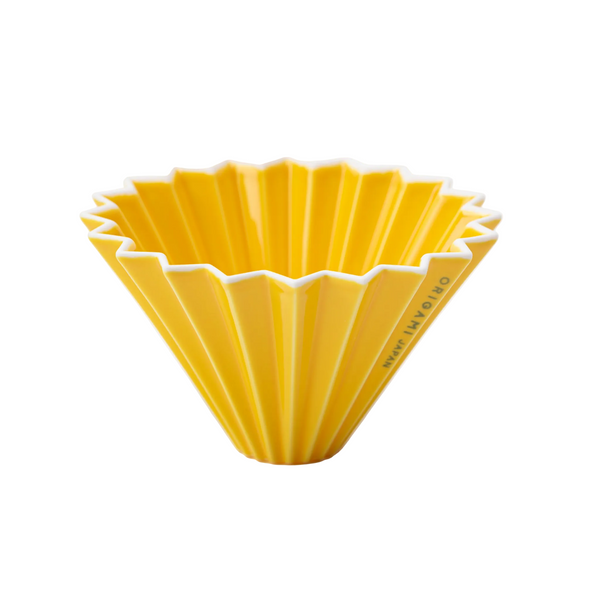 Origami - Pour Over Coffee Dripper - Porcelain - Yellow
