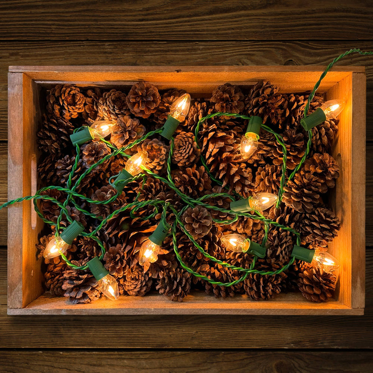 Tru-Tone - Vintage Style LED Christmas Lights - C7 25-Light Set: Candleglow (clear)