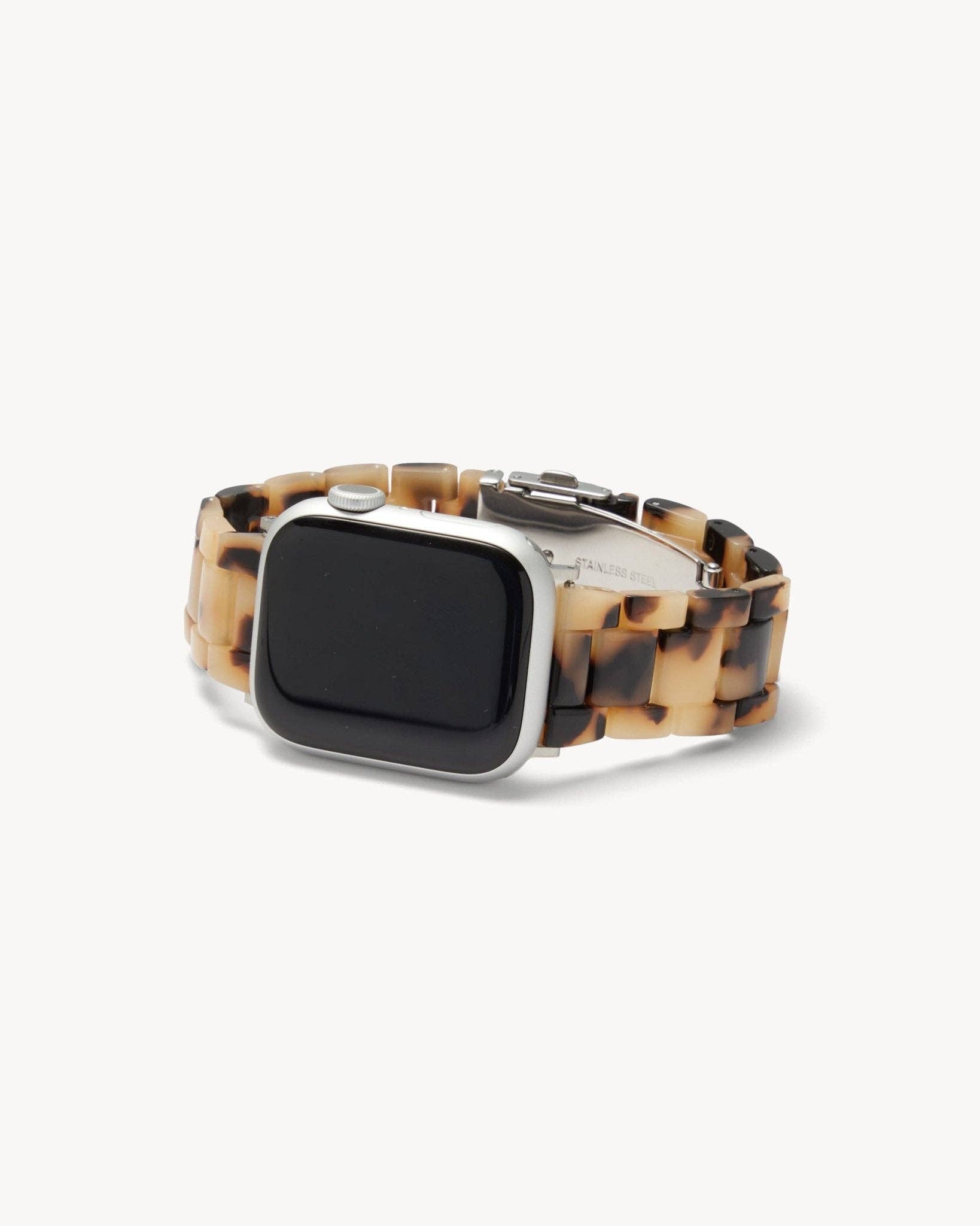 MACHETE - Apple Watch Band in Blonde Tortoise: Universal Fit / Black Hardware