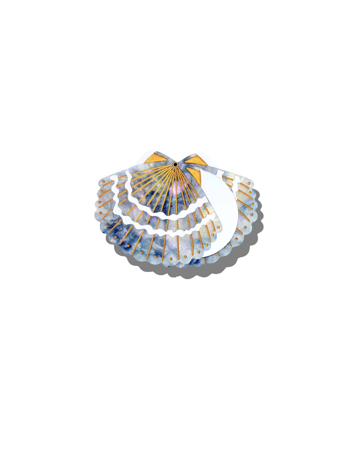 Solar Eclipse - Compact Mirror - Seashell