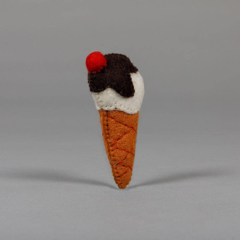 Ware of the Dog - Felted Wool Cat Toy - Ice Cream Cone