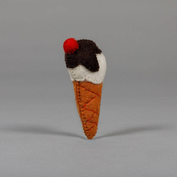 Ware of the Dog - Felted Wool Cat Toy - Ice Cream Cone