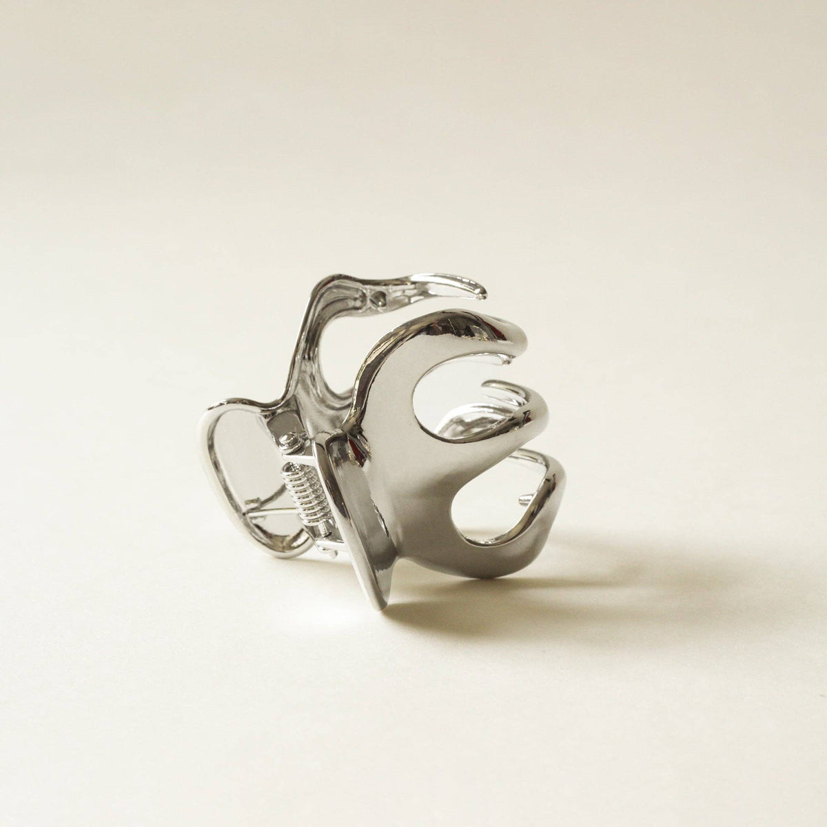 nar'sha - Metal Hair Claw Clip - Silver