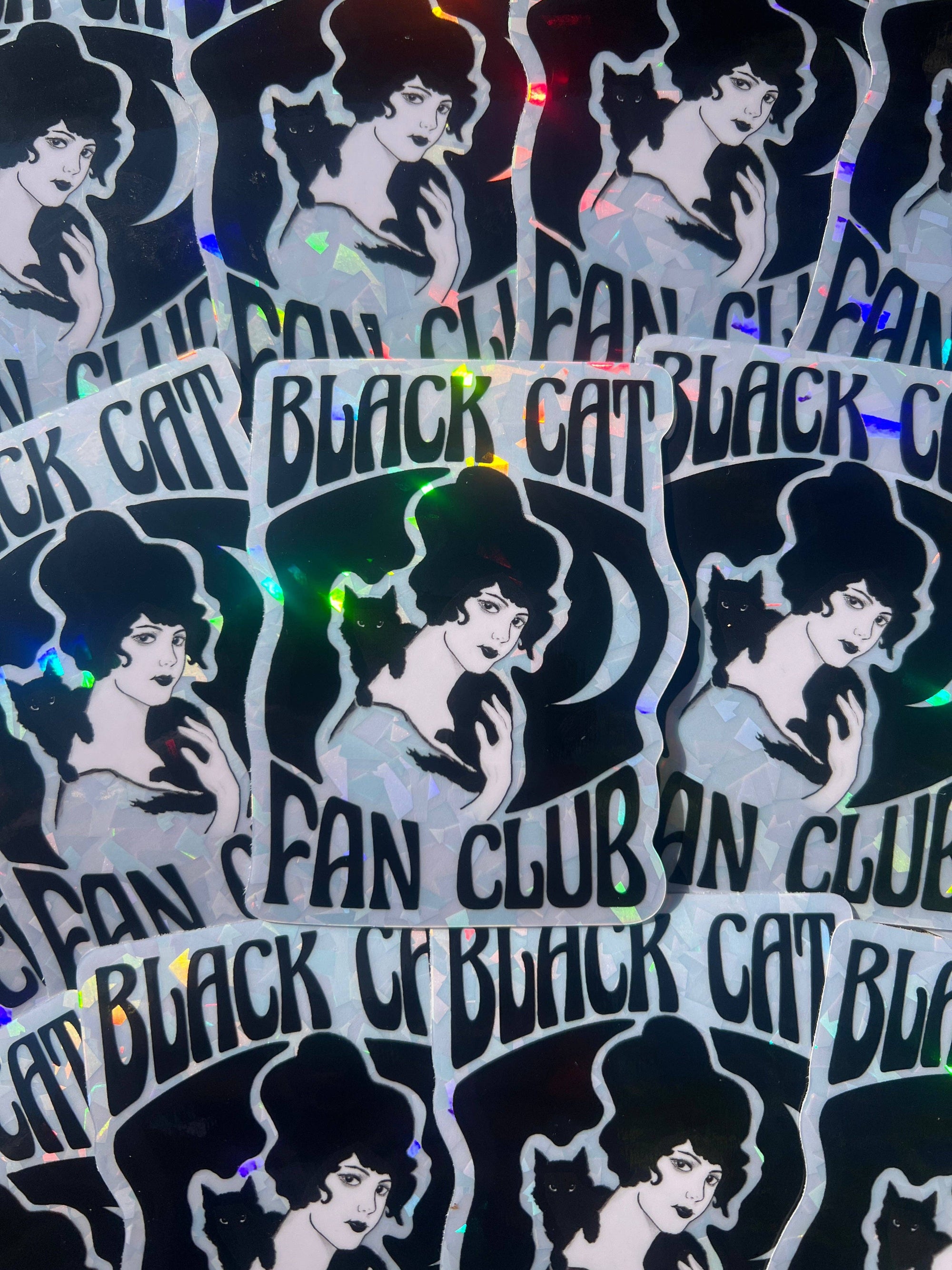 Black Cat Fan Club - Holographic Sticker