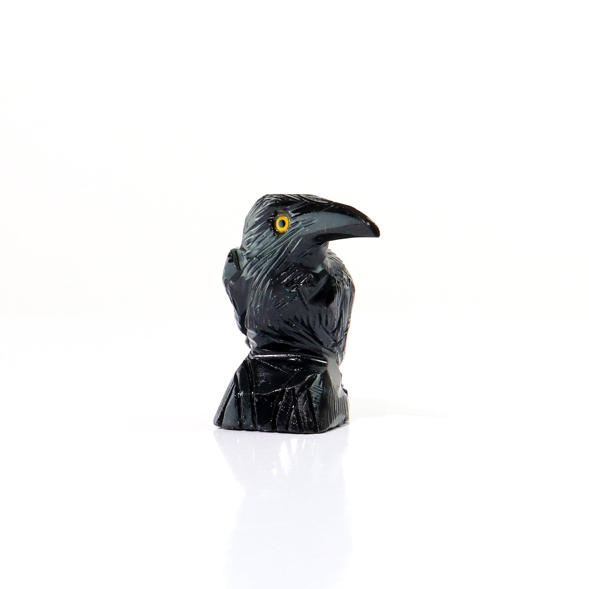 Raven Hand-Carved Onyx Figurine