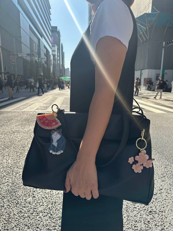 Solar Eclipse - Bag Charm & Keychain - Cherry Blossom