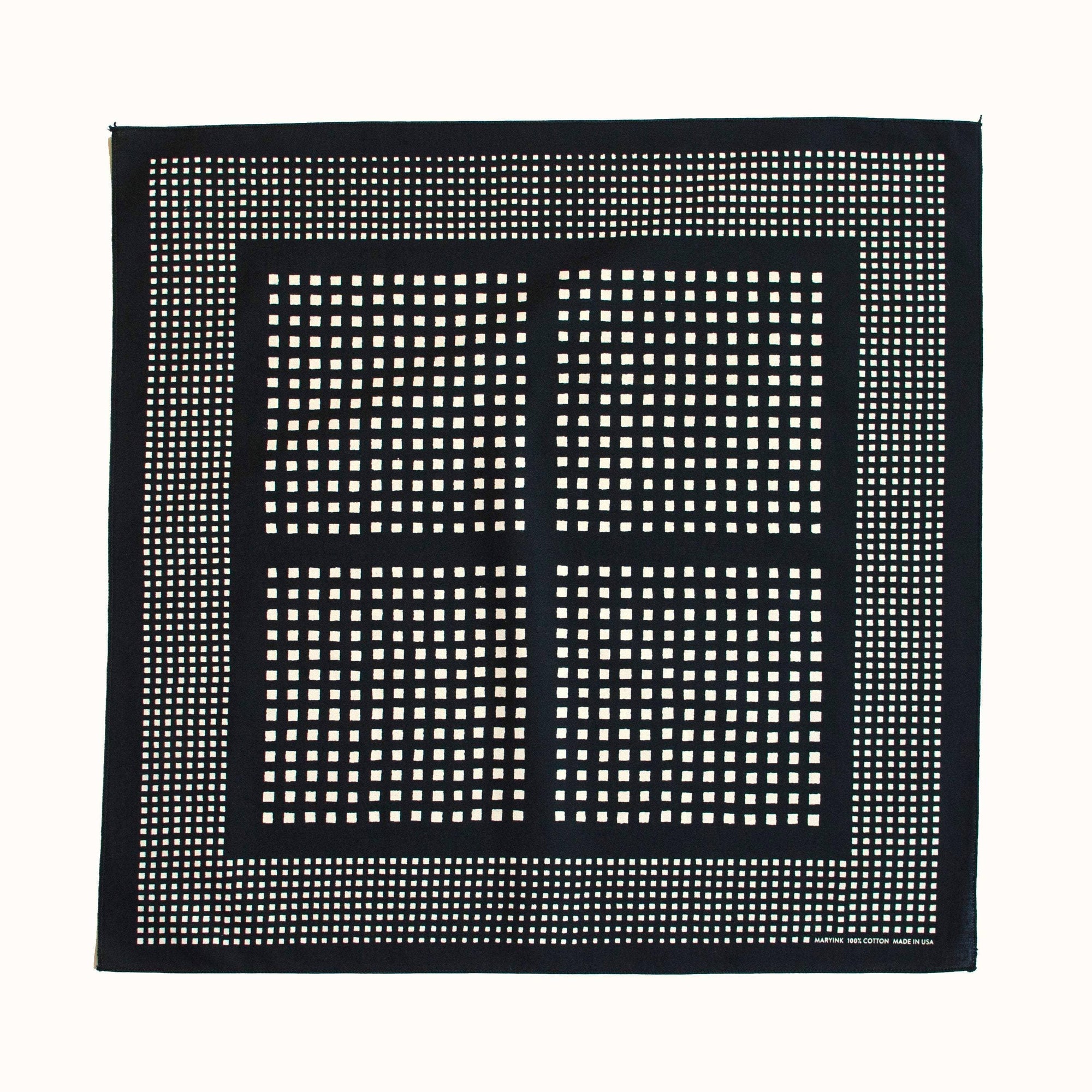 Windowpane Bandana - Black