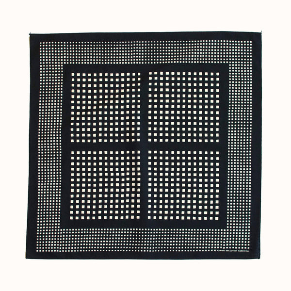 Windowpane Bandana - Black