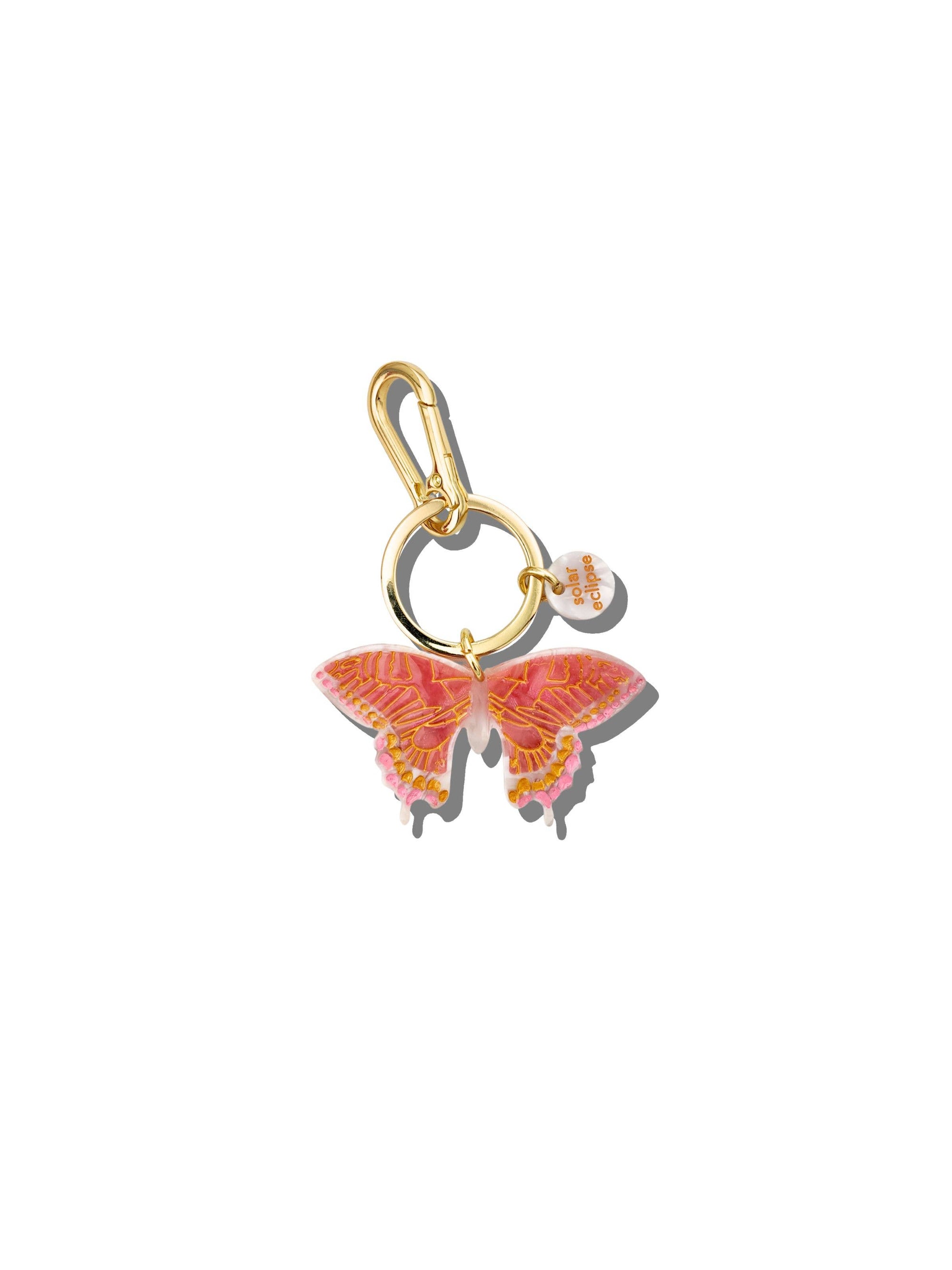 Solar Eclipse - Bag Charm + Keychain - White Swallowtail