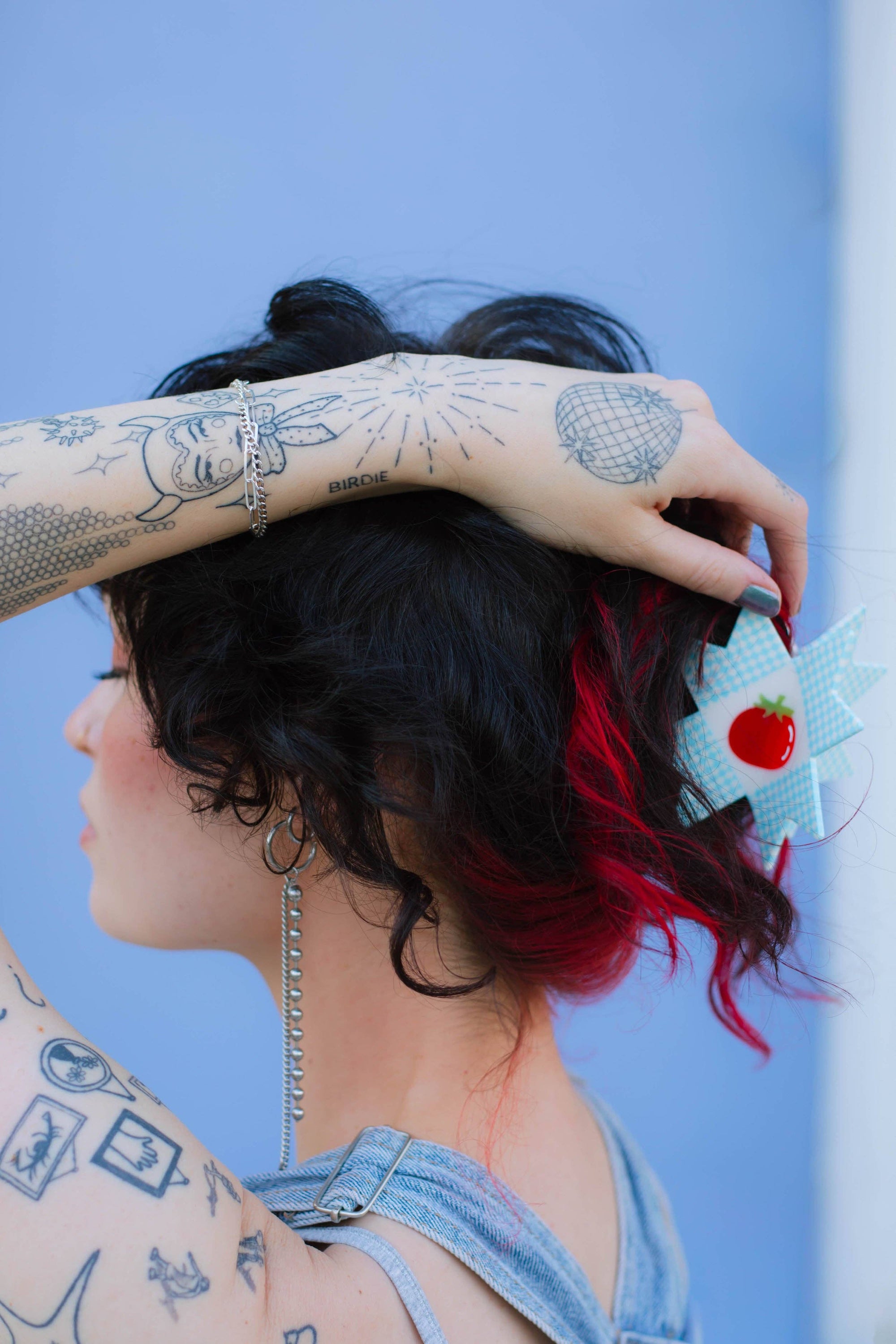CHUNKS Hair Claw Clip - Tomato Quilt