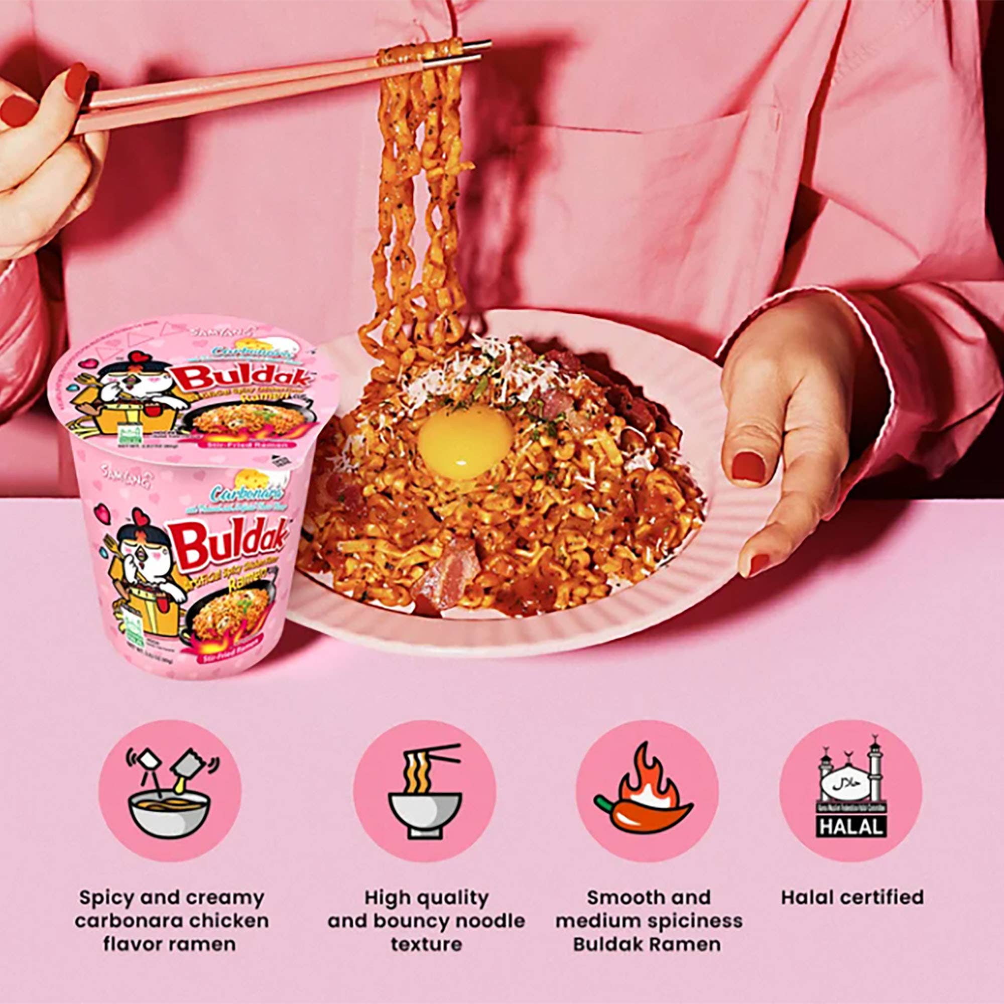 Samyang - Buldak - Carbonara - Spicy Chicken Ramen - Cup