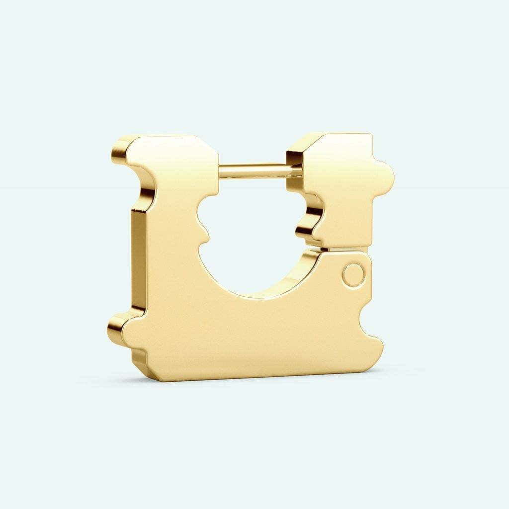 Studiocult - Single Mini Bread Tag Earring - Silver