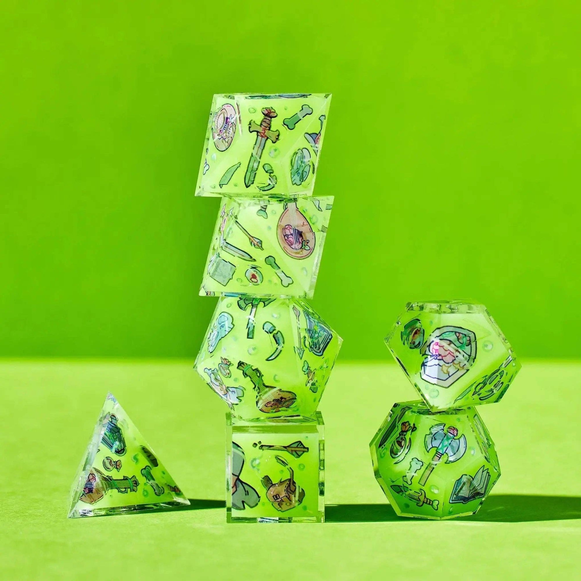 Death By Ooze 7-Piece Iconic Dice Set