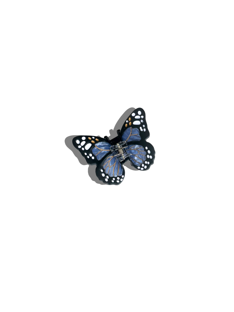 Solar Eclipse - Mini Monarch Butterfly Claw Hair Clip: Baby Blue - Limited Edition