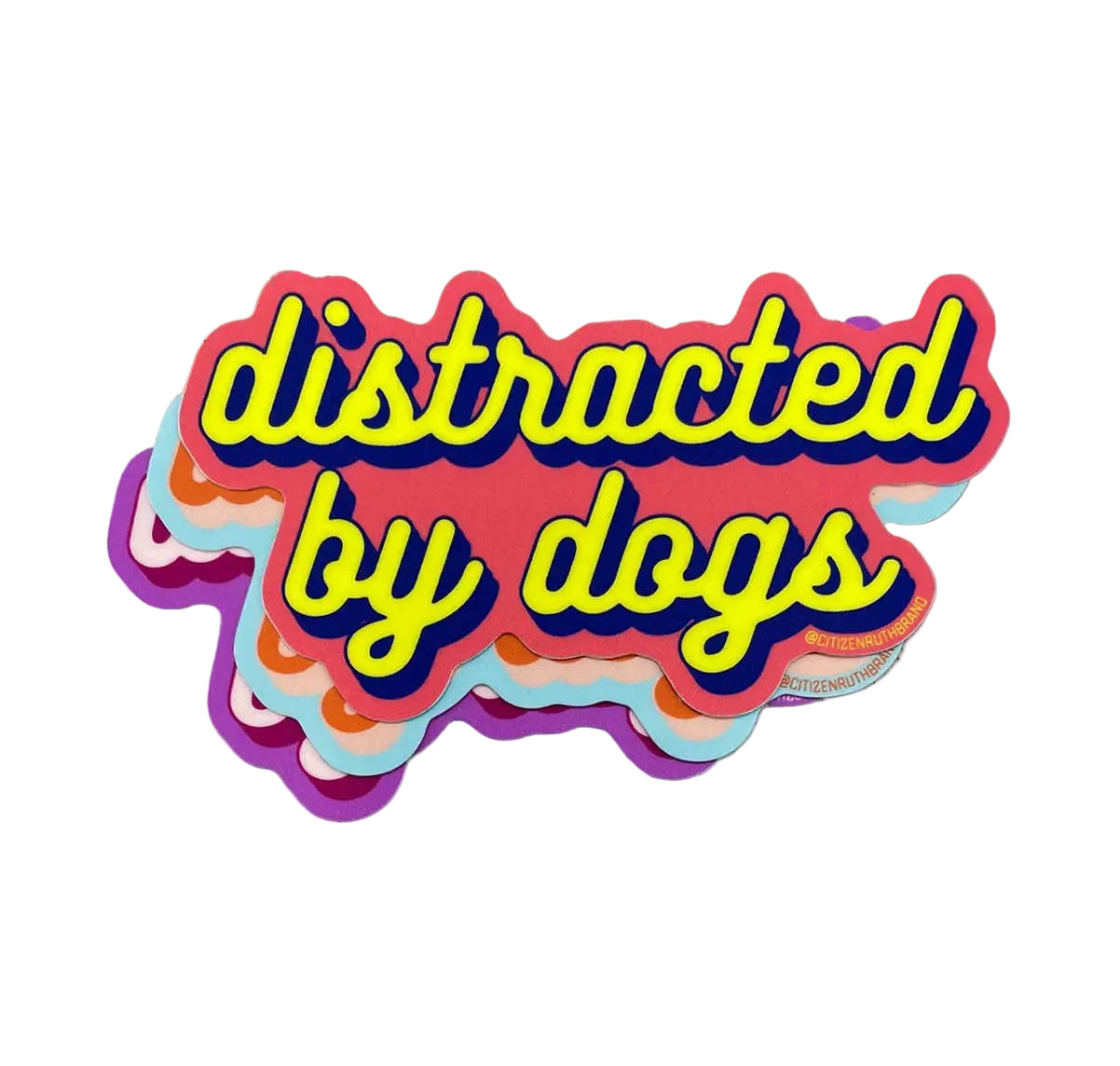 Distracted by Dogs - Sticker