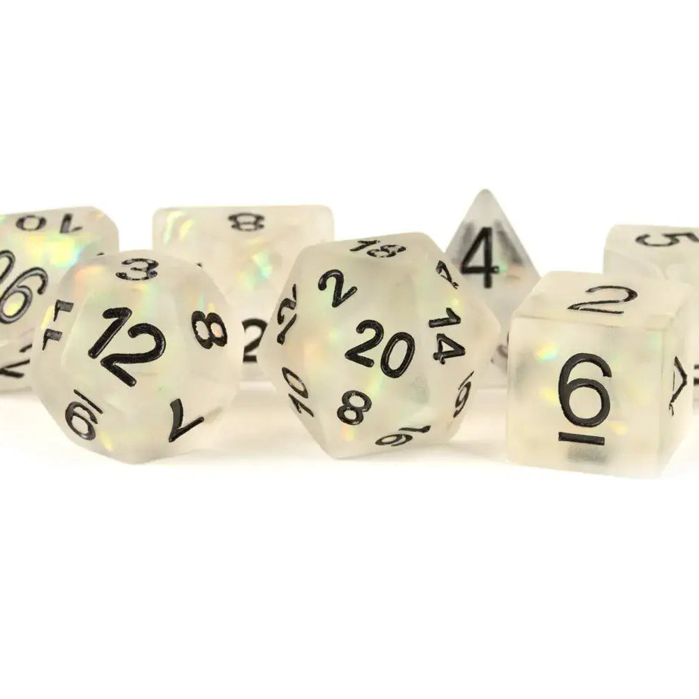 Icy Opal 16mm Resin Poly Dice Set - Clear
