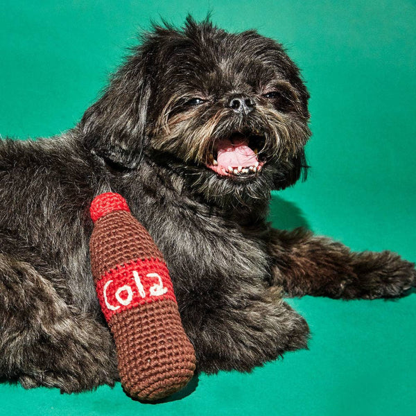 Ware of the Dog - Hand Crochet Cotton Dog Toy - Cola