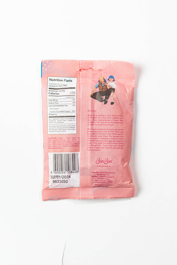 BonBon - Swedish Candy - Sweet Wild Strawberry Fish