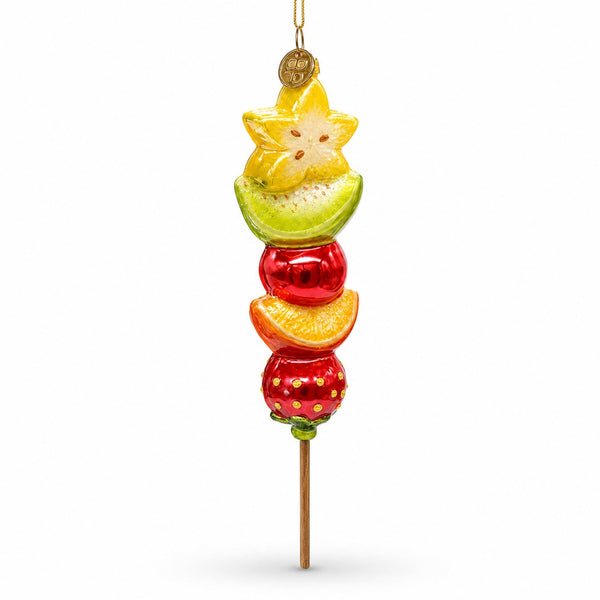 Fruit Medley on a Stick - Glass Ornament