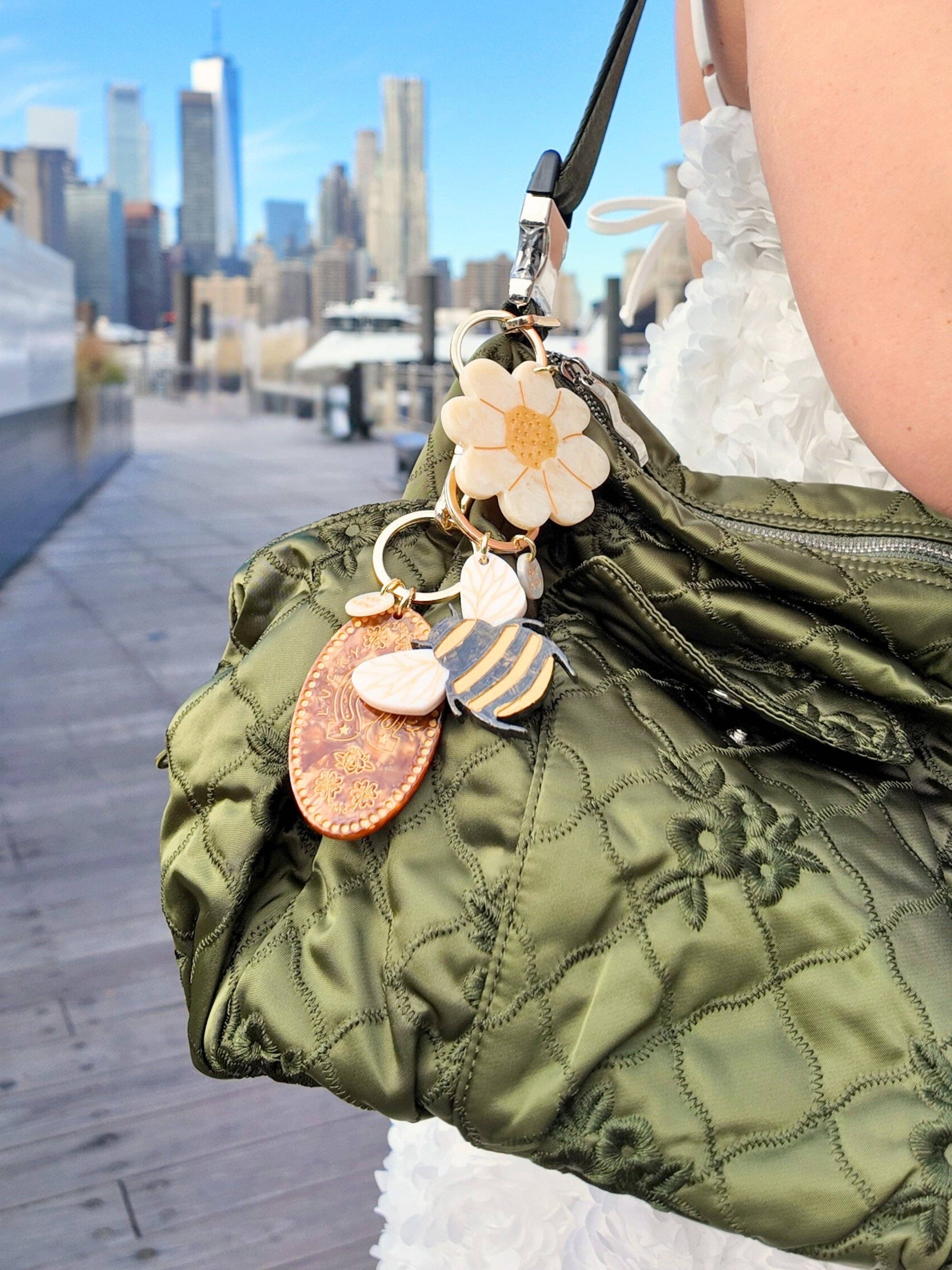 Solar Eclipse - Bag Charm + Keychain - Honey Bee