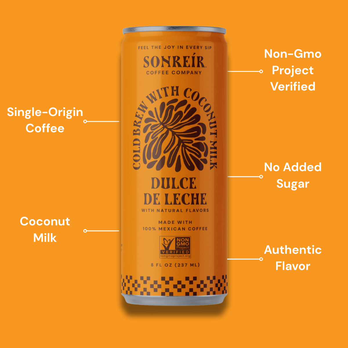 Sonreír Coffee Company - Coconut Milk Cold Brew Latte - Dulce De Leche