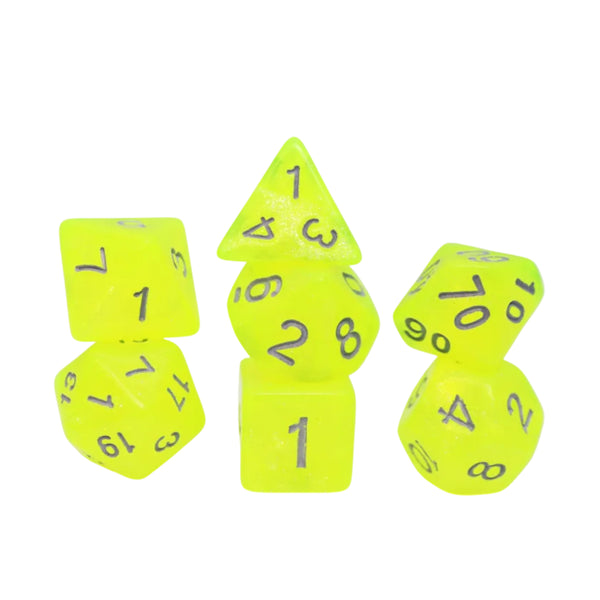 Radioactive Lemonade RPG Dice Set