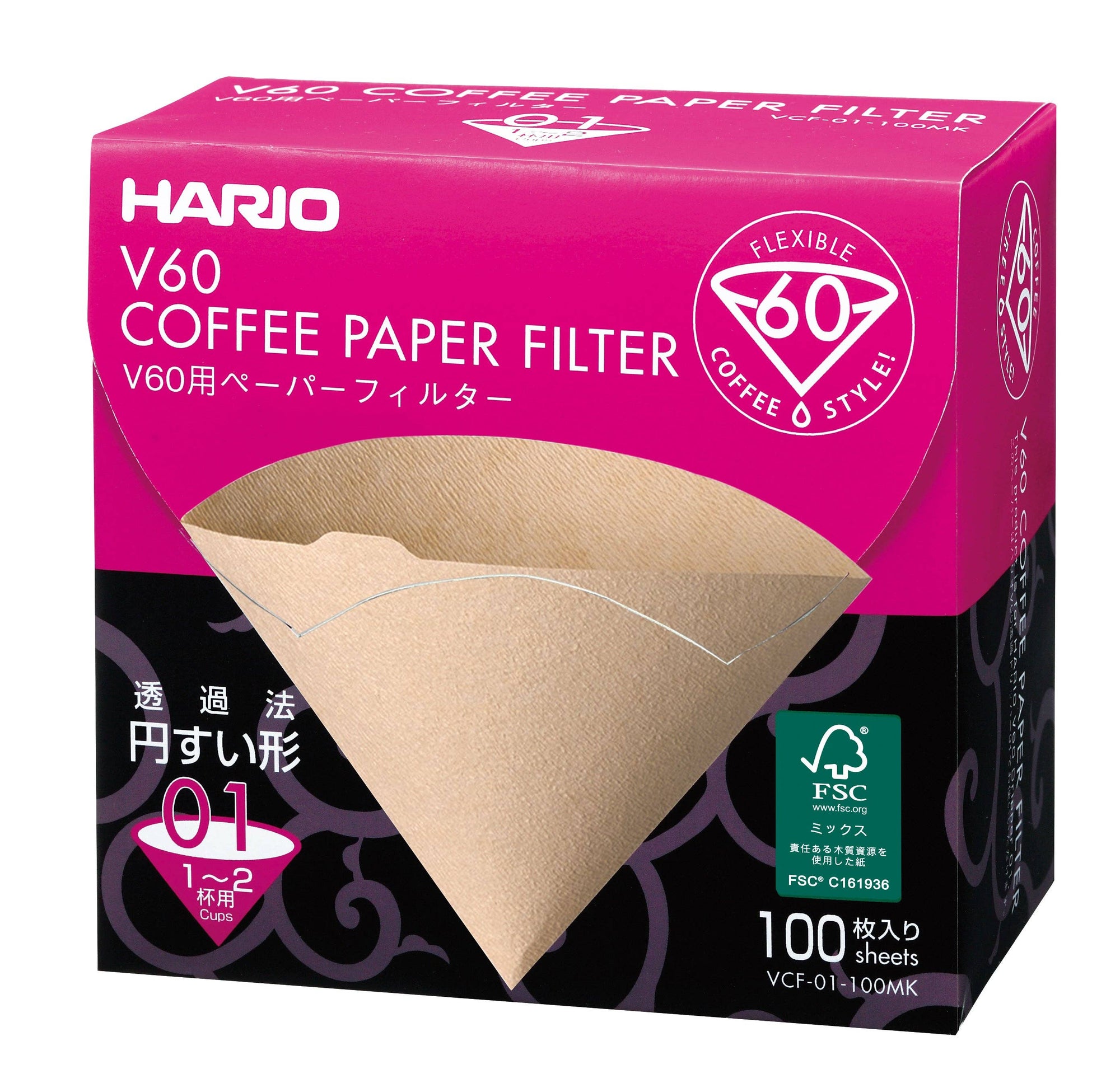 Hario - V60 Paper Filter - Natural Brown