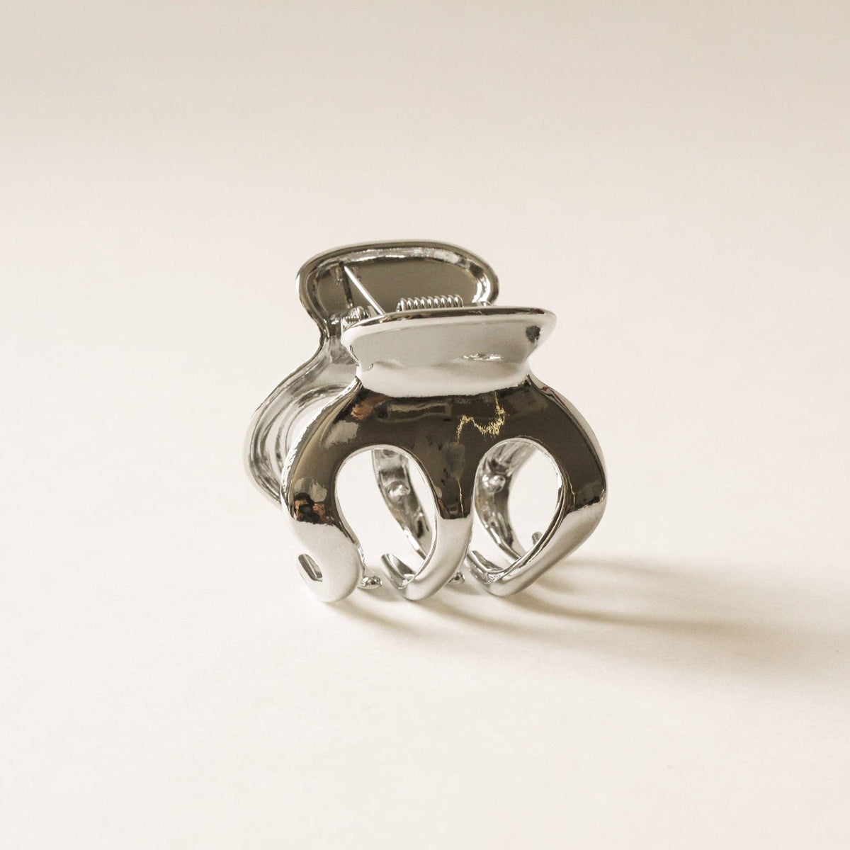 nar'sha - Metal Hair Claw Clip - Silver